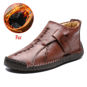 High Quality Leather Warm Ankle Boots For Men