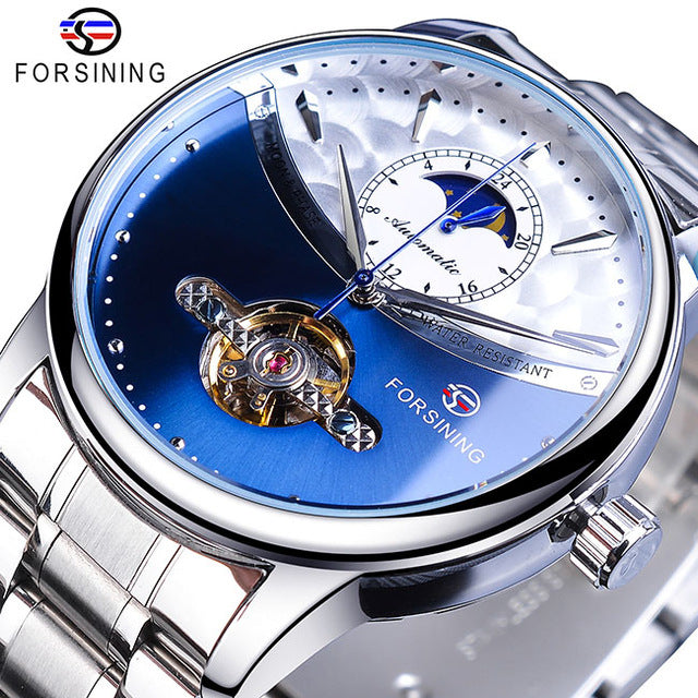 Fine Quality Men's Stainless Steel Golden Clock Watch