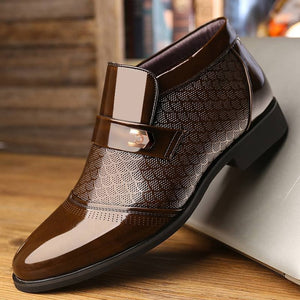 Leather Pointed Toe Dress Shoes For Men