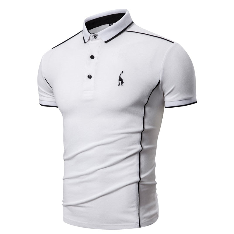 Top Quality  Cotton Polo Shirt For Men Turn Down Collar