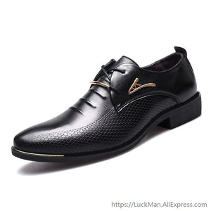 Fine Quality Pointed Toe Leather Dress Shoes For  Men