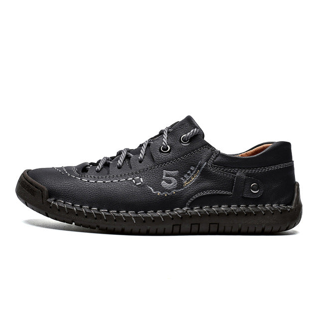 Soft Split Leather Loafers Comfort Walking Shoes For Men