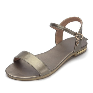 Genuine Cow leather Flat sandals For women