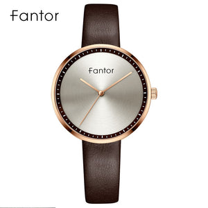 Luxury  Leather Strap  Women's Elegant Quartz Wristwatch