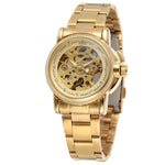 Fine Quality Skeleton Stainless Steel Watch For Women