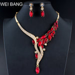 African jewelry wedding jewelry set crystal necklace earrings