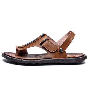 Flip Flops Comfortable Casual  Leather Men's Shoes